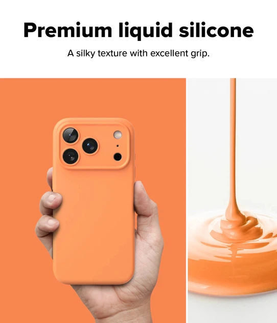 Чехол Ringke Silicone Magnetic для iPhone 17 Pro Tangerine (SIMG1088E91) - изображение 5