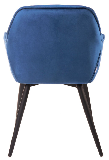 Krzesło do kuchni i salonu HOMLA 802978 FLOSSI 57 x 63 x 84 cm Welurowe Granatowe (5904183802978) - obraz 4