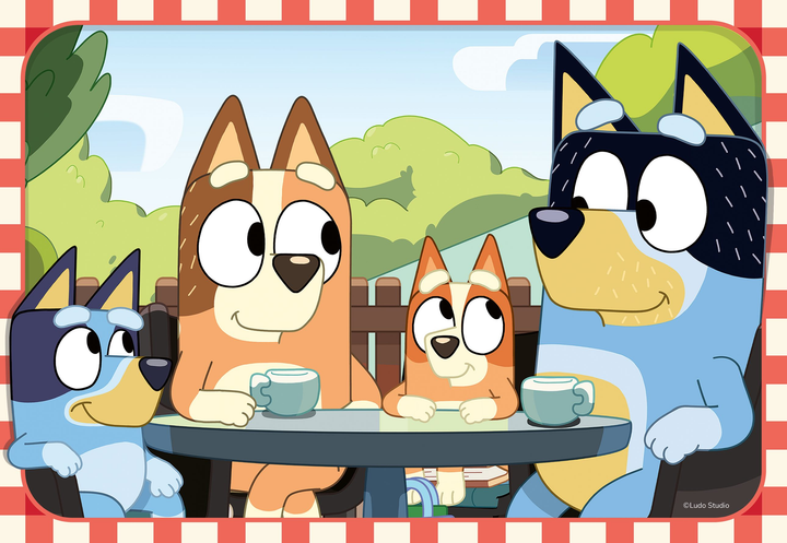 Puzzle Ravensburger Bluey and the Heeler family 2 × 12 elementów 12004111 (4005555041115) - obraz 2