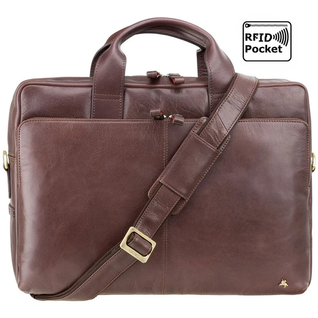 Сумка чоловіча для ноутбука Visconti ML31 Hugo 15 (Brown) - Фото 1 Сумка чоловіча для ноутбука Visconti ML31 Hugo 15 (Brown) - изображение 1