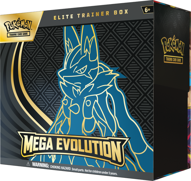 Zestaw Pokémon TCG: Mega Evolution - Elite Trainer Box - Lucario 5 szt (196214129115) - obraz 3