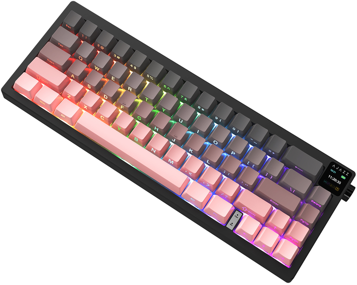 Klawiatura bezprzewodowa Ajazz AK650 Dream Weaving switch USB/Bluetooth Czarny/Różowy (AK650-DW-GP) - obraz 4