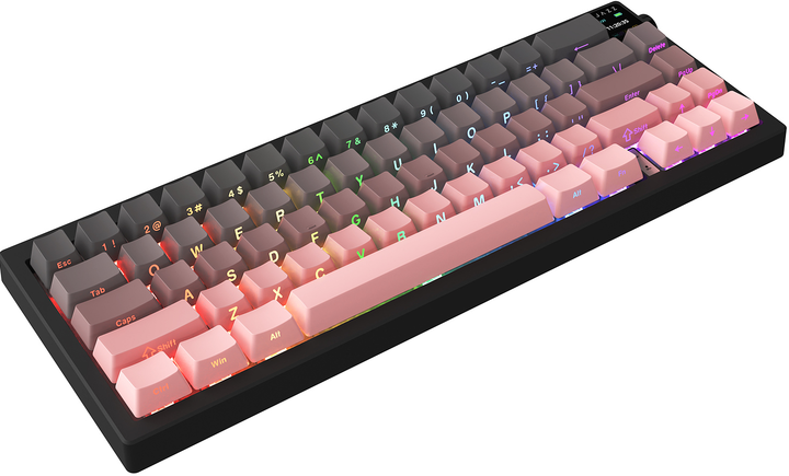 Klawiatura bezprzewodowa Ajazz AK650 Dream Weaving switch USB/Bluetooth Czarny/Różowy (AK650-DW-GP) - obraz 5