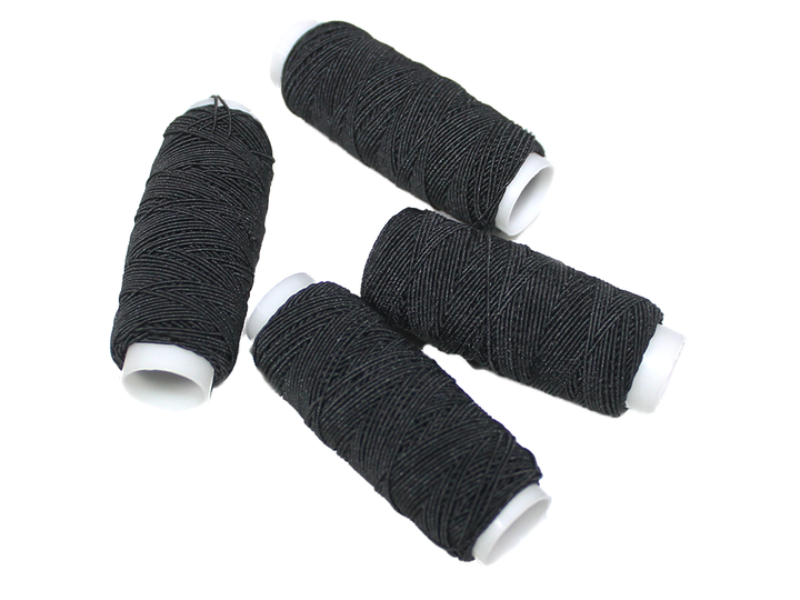 Нитки FROM FACTORY NRB резиновые Черные 1шт/0.9мм/25м - изображение 2