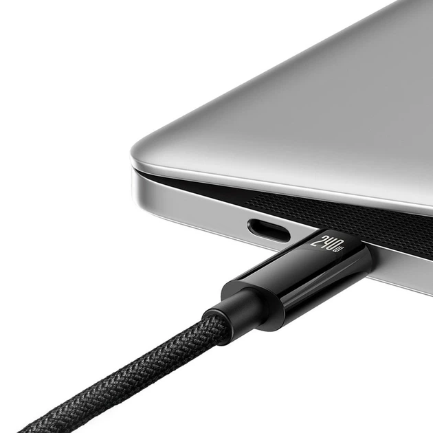 Кабель Baseus Tungsten Gold Fast Charging Type-C to Type-C 240W 2 м (CAWJ040101) - зображення 3