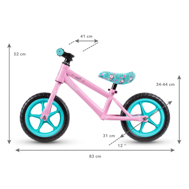 Біговел дитячий Kidwell Mundo Unicorn Рожевий з блакитним - Фото 3 Біговел дитячий Kidwell Mundo Unicorn Рожевий з блакитним - зображення 3