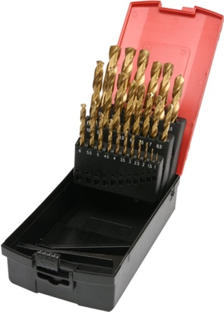 Zestaw wierteł do metalu YATO HSS-TiN 1-13 mm 25 szt (YT-44676) - obraz 1