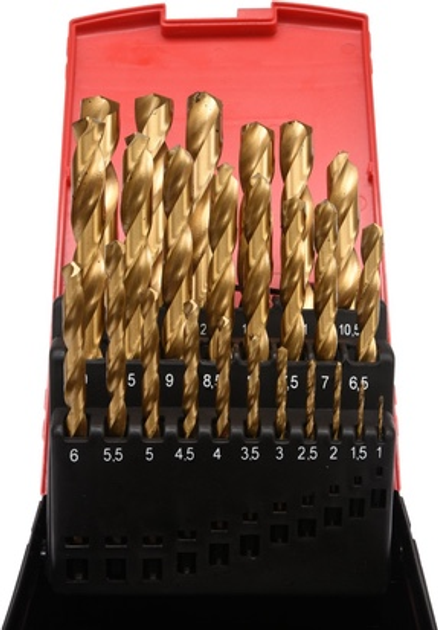 Zestaw wierteł do metalu YATO HSS-TiN 1-13 mm 25 szt (YT-44676) - obraz 2