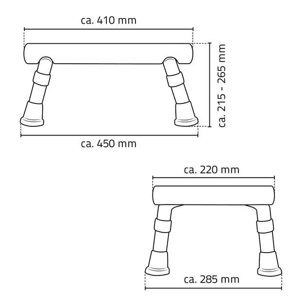 Taboret-stopień Ridder łazienkowy regulowany, biały (4006956951294) - obraz 5