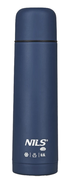 Термос туристичний NILS CAMP NC3803 500 мл Синій (5908261682513) - зображення 1