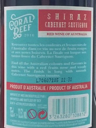 Вино Coral Reef Shiraz Cabernet красное сухое 0.75 л 13.5% (3263280108812_9360153000502) - изображение 2