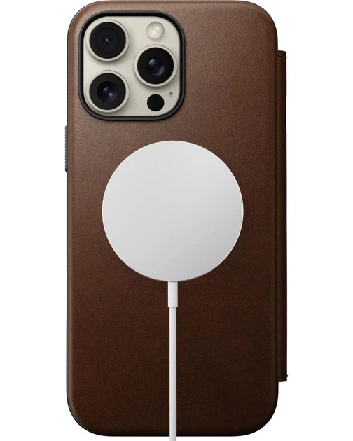 Чехол Nomad Modern Leather Folio Brown for iPhone 16 Pro (NM01679585) - Фото 11 Чехол Nomad Modern Leather Folio Brown for iPhone 16 Pro (NM01679585) - изображение 11