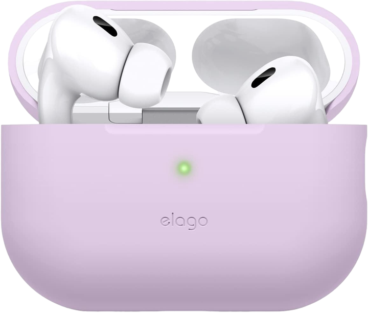 Чохол Elago Silicone Basic Case with Nylon Lanyard Lavender для Airpods Pro 2nd Gen (EAPP2SC-BA+ROSTR-LV) - зображення 2