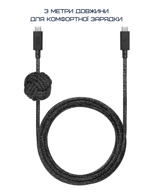 Кабель USB-C to USB-C Native Union Anchor Cable Pro 240W Cosmos Black (3 m) (ACABLE-C-COS-NP) - изображение 9