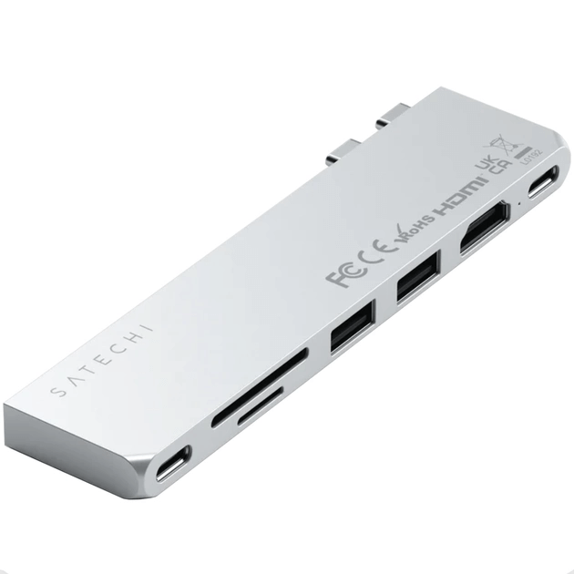 Адаптер Satechi USB-C Pro Hub Slim Silver (ST-HUCPHSS) - Фото 5 Адаптер Satechi USB-C Pro Hub Slim Silver (ST-HUCPHSS) - изображение 5