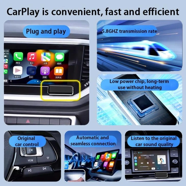 Автомобильный беспроводной адаптер CarPlay для Dacia Duster - изображение 6