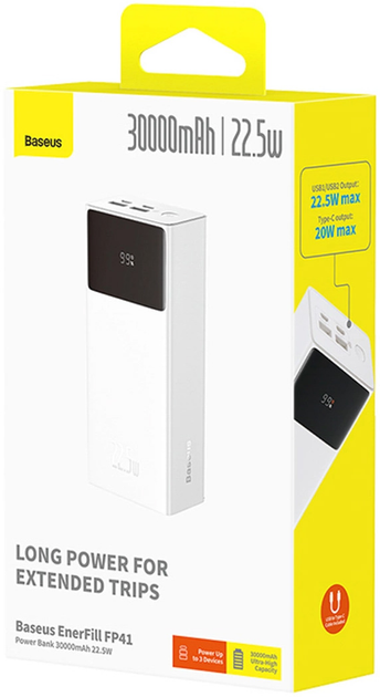 Powerbank Baseus EnerFill FP41 30000 mAh 22.5W White (6932172691851) - obraz 5