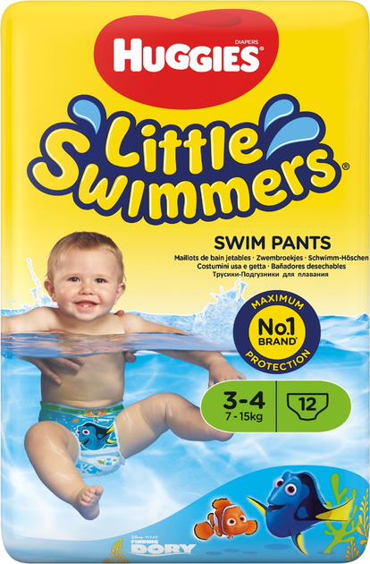 Pieluchomajtki do pływania Huggies Little Swimmers rozmiar 3-4 7-15 kg 8 x 12 szt (10036000183396) - obraz 2