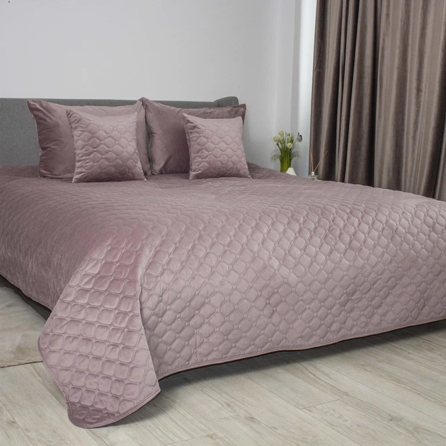 Покрывало ТЕП "VELOUR" Elderberry/Ромб круглый, 220x240 - изображение 2