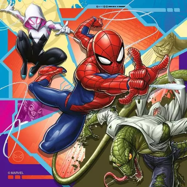 Puzzle Ravensburger Marvel Spiderman 3 × 49 elementów 12004115 (4005555041153) - obraz 3