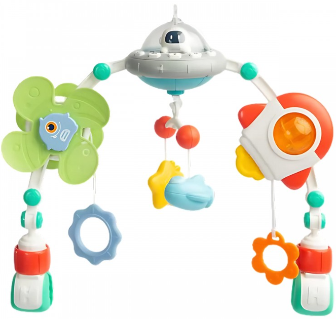 Pałąk z zawieszkami Woopie  BABY Kosmos do łóżeczka, wózka, fotelika samochodowego (5906280652654) - obraz 5