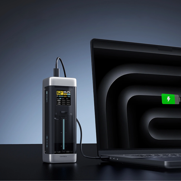Powerbank Cuktech CUK00P23GLBK 25000 mAh 210W Black (6973886190407) - obraz 4
