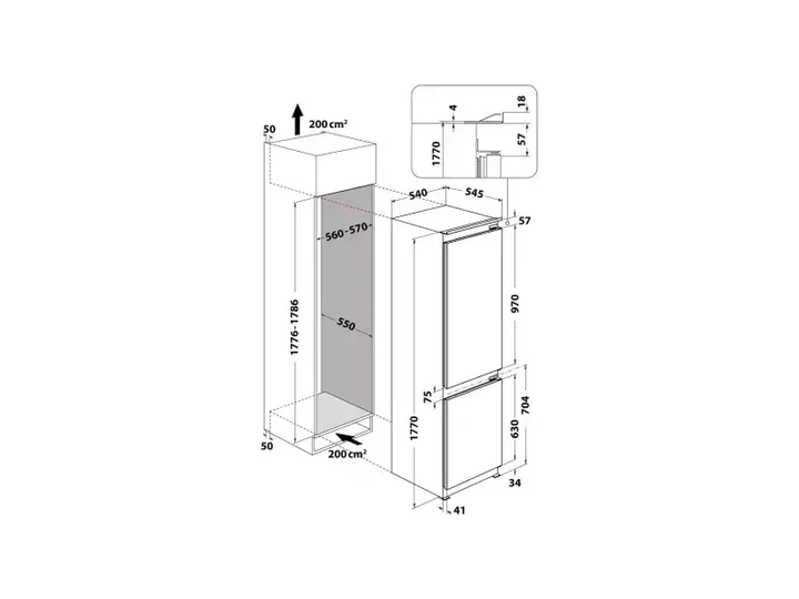 Холодильник з морозильною камерою Whirlpool ART 6711 SF2 - изображение 4