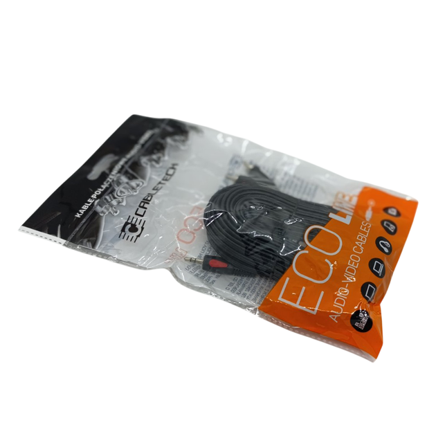 Audio Кабель Cabletech Eco-line jack 3.5 - 2RCA Cable 10м Black - Фото 8 Audio Кабель Cabletech Eco-line jack 3.5 - 2RCA Cable 10м Black - изображение 8