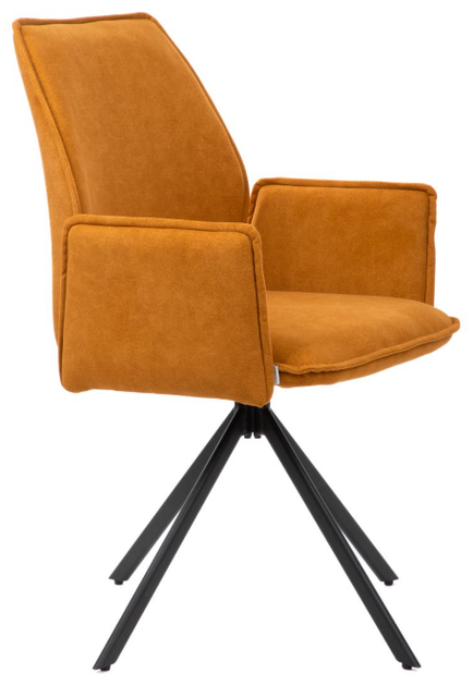 Krzesło do kuchni i salonu HOMLA  871721 LUGRO obrotowe 54 x 60 x 91 cm Musztardowe (5904183871721) - obraz 2