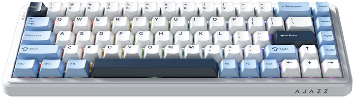 Klawiatura przewodowa Ajazz AK680 MAX Magnetic Rice Switch USB Biały/Niebieski (AK680-M-BWD-A) - obraz 2