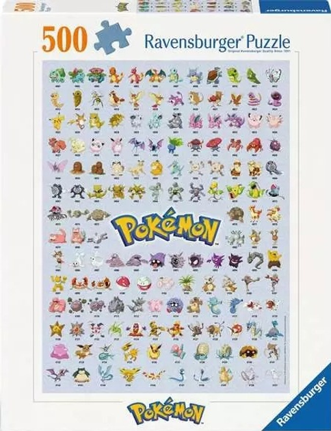 Puzzle Ravensburger Pokemon The First 151 500 elementów 12000511 (4005555005117) - obraz 1