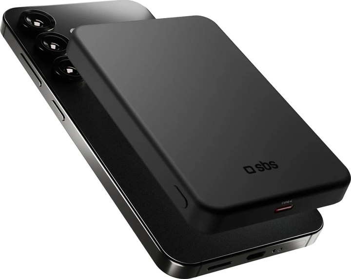 Powerbank SBS Mag Power Qi2 5000 mAh 20W Black (8018417499135) - obraz 1