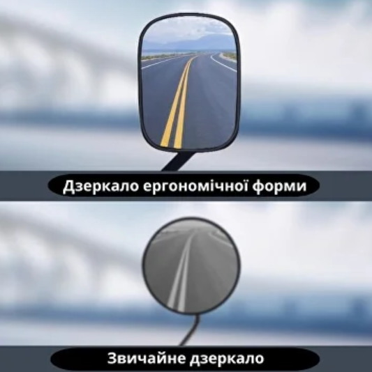 Дзеркала на скутер, мотоцикл 2 шт, забезпечують широкий кут огляду та обертаються на 360° - зображення 6