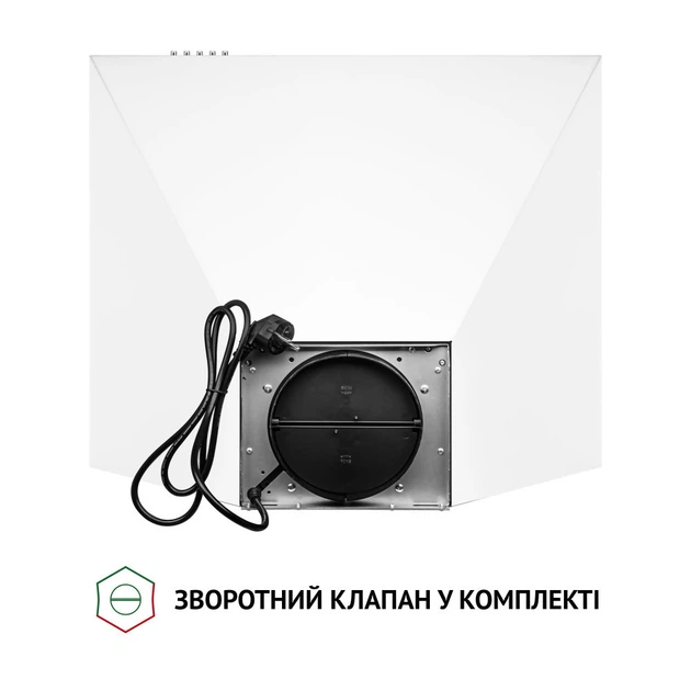 Белая кухонная вытяжка Perfelli K 6210 WH 700 LED, купольная пристенная декоративная, шириной 60 см - изображение 6