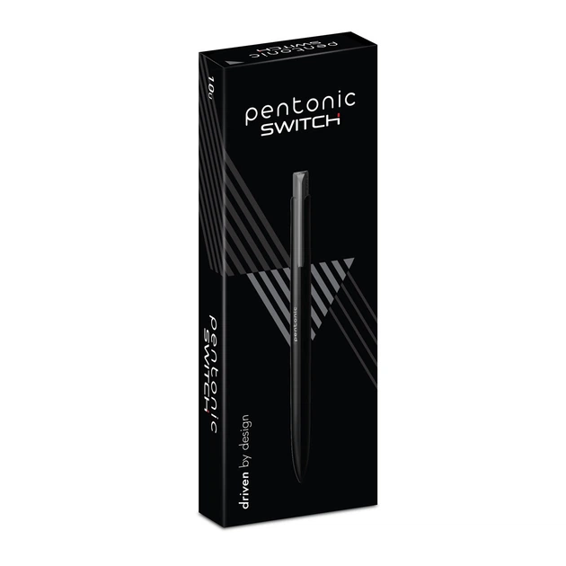 Ручка шариковая LINC Pentonic Switch 0 7 мм черная автоматическая набор 10 шт (411950) - изображение 2