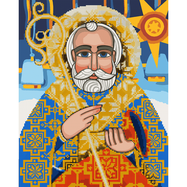 Картина по номерам c алмазной мозайкой Святой Николай 40х50 см SANTI (954695) - изображение 3