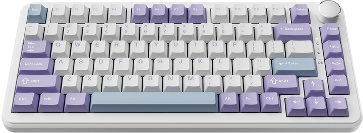 Klawiatura przewodowa Ajazz AK820 Max Magnetic switch USB Biały/Fioletowy (AK820MAX-WM-PWB) - obraz 7
