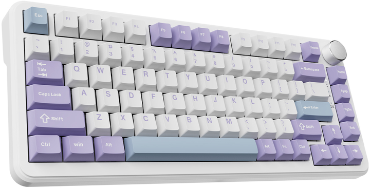 Klawiatura przewodowa Ajazz AK820 Max Magnetic switch USB Biały/Fioletowy (AK820MAX-WM-PWB) - obraz 9