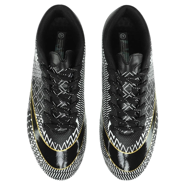 Бутсы футбольные детские Zelart 757-2 размер 44 Black-White-Gold - изображение 6