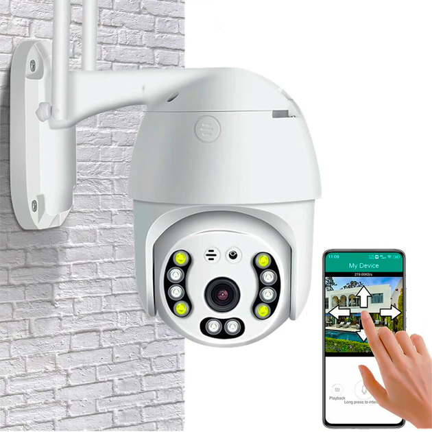 Вулична IP камера відеоспостереження з WiFi, CAMERA CAM 6 / Поворотна з віддаленим доступом (L) - Фото 2 Вулична IP камера відеоспостереження з WiFi, CAMERA CAM 6 / Поворотна з віддаленим доступом (L) - зображення 2