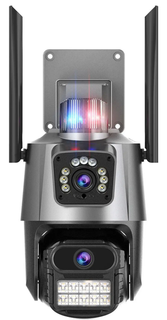 Вулична WIFI камера відеоспостереження 8MP, Full HD, з сиреною з віддаленим доступом Dual Lens (L) - Фото 7 Вулична WIFI камера відеоспостереження 8MP, Full HD, з сиреною з віддаленим доступом Dual Lens (L) - изображение 7
