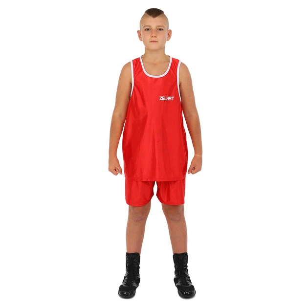 Форма для бокса детская боксерская форма Zelart Ukraine Heroe 8943 размер L (135-145см) Red - Фото 8 Форма для бокса детская боксерская форма Zelart Ukraine Heroe 8943 размер L (135-145см) Red - изображение 8