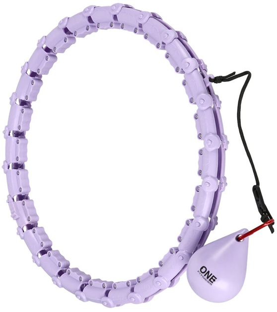 Hula-hop HMS OHA02 Violet z wypustkami i obciążnikiem One Fitness + pas BR160 (5907695552935) - obraz 3