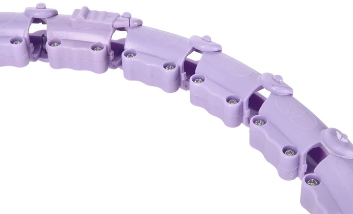 Hula-hop HMS OHA02 Violet z wypustkami i obciążnikiem One Fitness + pas BR160 (5907695552935) - obraz 5