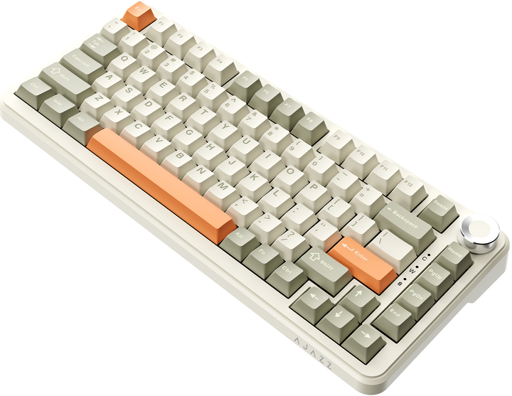 Klawiatura bezprzewodowa Ajazz AK820 Max Flying Fish switch USB/Bluetooth Szary/Beżowy (AK820MAX-FF-R) - obraz 3