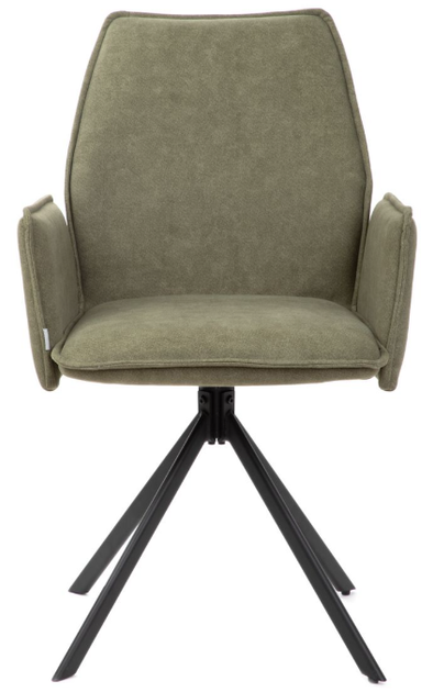 Krzesło do kuchni i salonu HOMLA  871738 LUGRO obrotowe 54 x 60 x 91 cm Zielone (5904183871738) - obraz 2