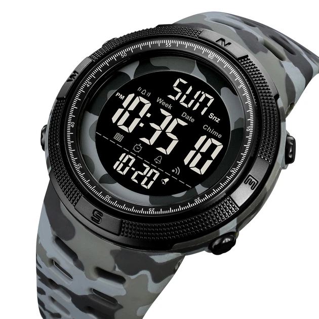 Наручний годинник Skmei 2070CMGY Camo Grey - Фото 2 Наручний годинник Skmei 2070CMGY Camo Grey - зображення 2