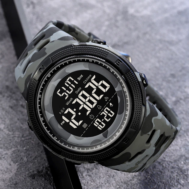 Наручний годинник Skmei 2070CMGY Camo Grey - Фото 4 Наручний годинник Skmei 2070CMGY Camo Grey - зображення 4