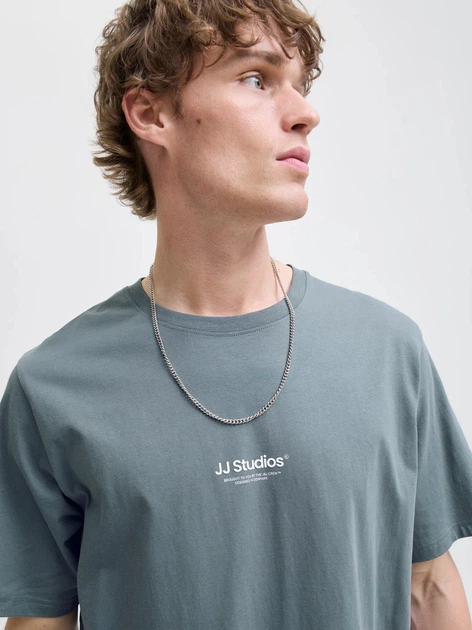 Футболка из хлопка оверсайз Jack & Jones 12278787c69 L синяя (100014912) - Фото 5 Футболка из хлопка оверсайз Jack & Jones 12278787c69 L синяя (100014912) - изображение 5