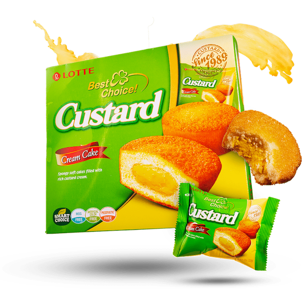 Пирожное Lotte Custard Cream Cake с заварным кремом 276 г - Фото 2 Пирожное Lotte Custard Cream Cake с заварным кремом 276 г - изображение 2